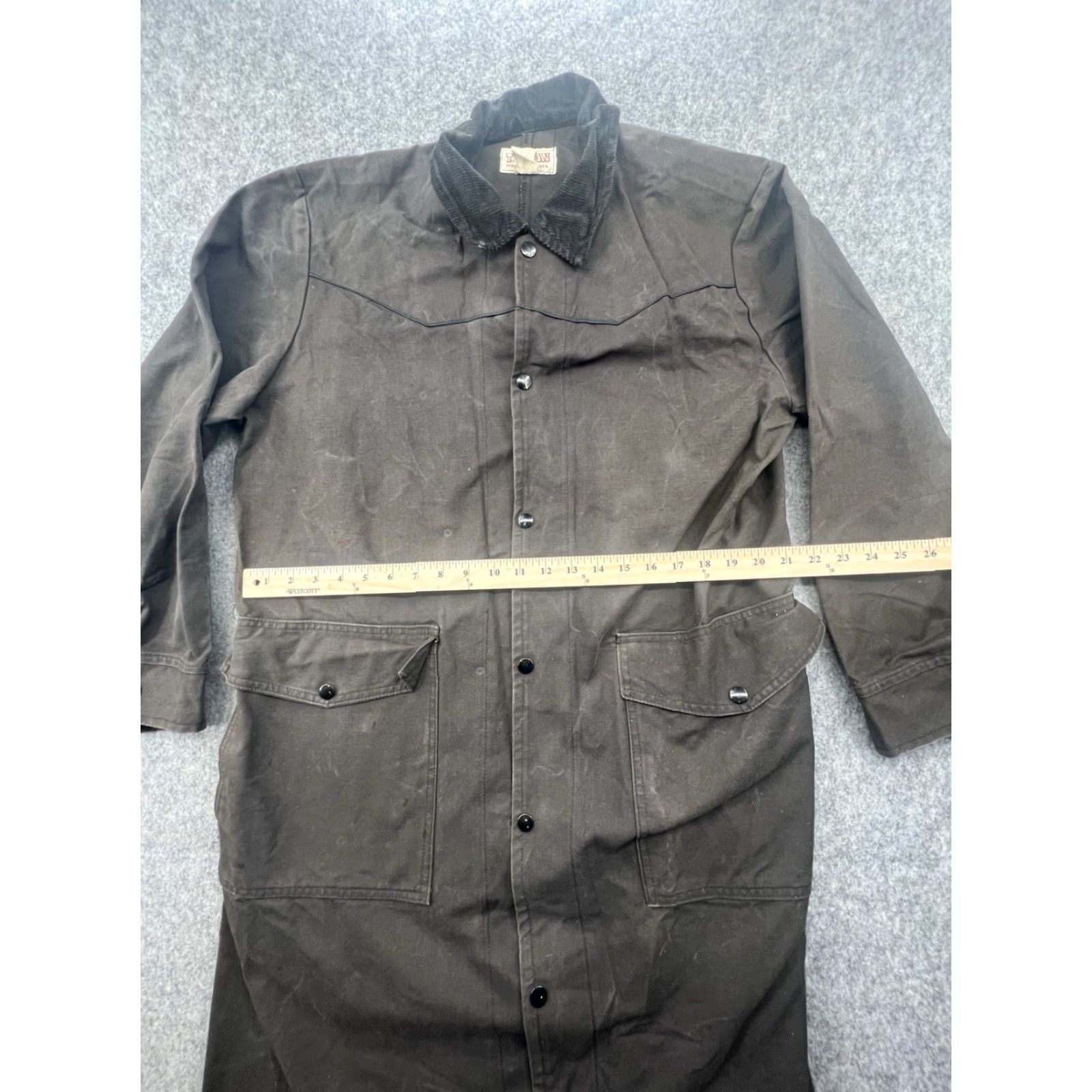Vintage VINTAGE Tex Tan Coat Outdoor Canvas Waxed Brown Sz XS/XS Men Coat Long Button Trouser Style Insulation Polyester Casual Vintage Size US XS / EU 42 / 0 - 2 Thumbnail