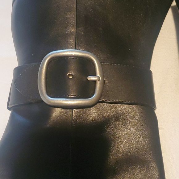 Coach Coach Evelyn Tall Zippered Black Leather ~4" Heeled Sz. 9.5 Size US 9.5 / IT 39.5 - 6 Thumbnail