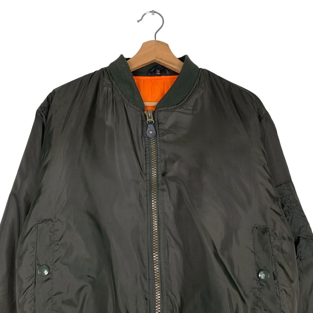 Japanese Brand Vintage Ma1 Black Bomber Jacket #0484-C22 Size US M / EU 48-50 / 2 - 2 Thumbnail