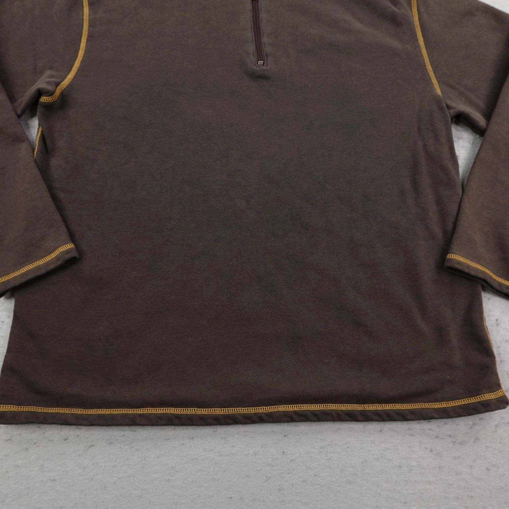 Orvis Orvis Sweater Mens Large Brown 1/4 Zip Pullover Knit Outdoors Fishing Hiking Size US L / EU 52-54 / 3 - 3 Thumbnail
