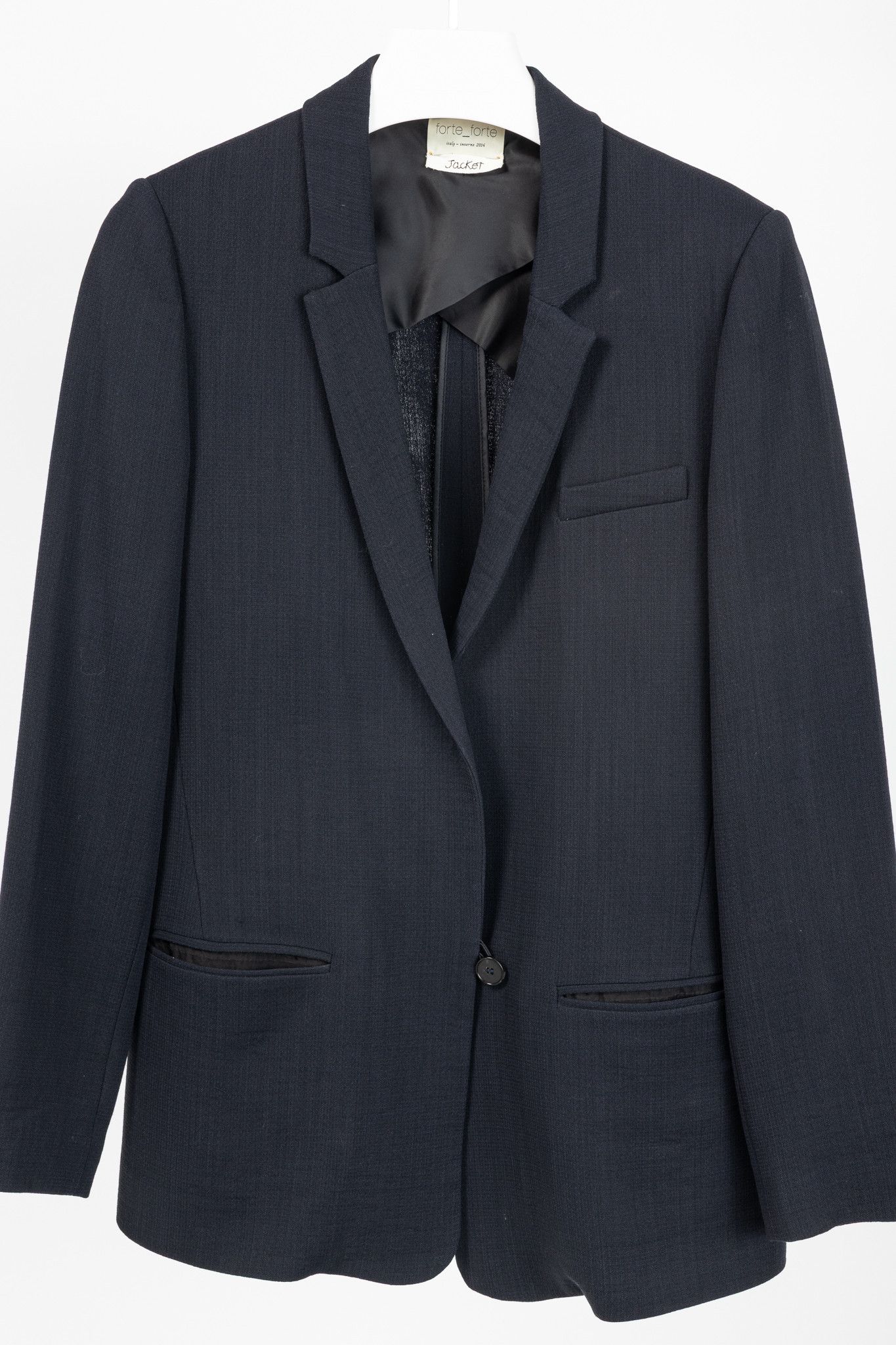 forte_forte Forte Forte AW/14 Wool-Blend Crepe Single-Breasted Blazer Size M / US 6-8 / IT 42-44 - 3 Thumbnail