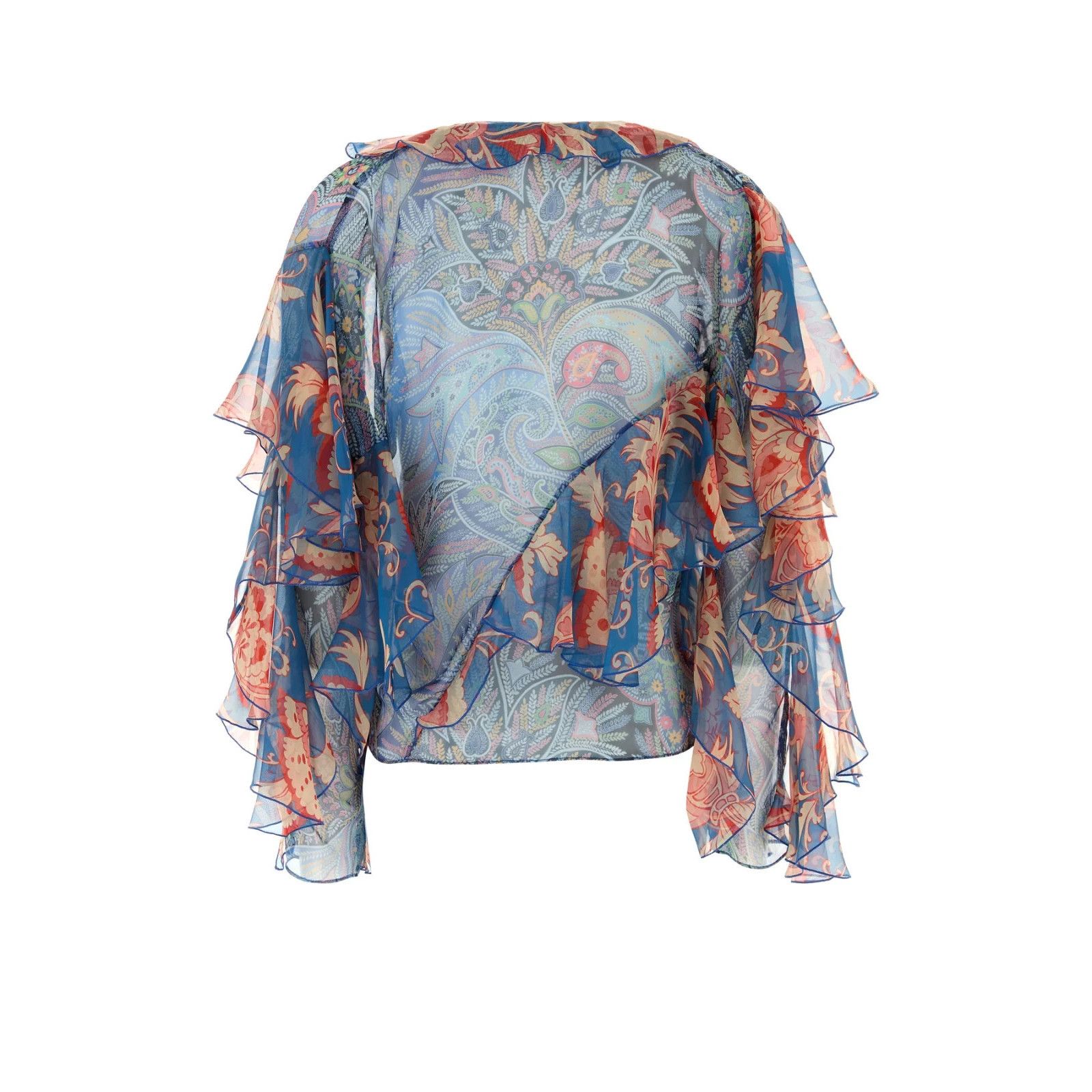 Etro ETRO Multicolor Printed Silk Blouse New & Authentic (Women's Size S / US 4 / IT 40 - 2 Thumbnail
