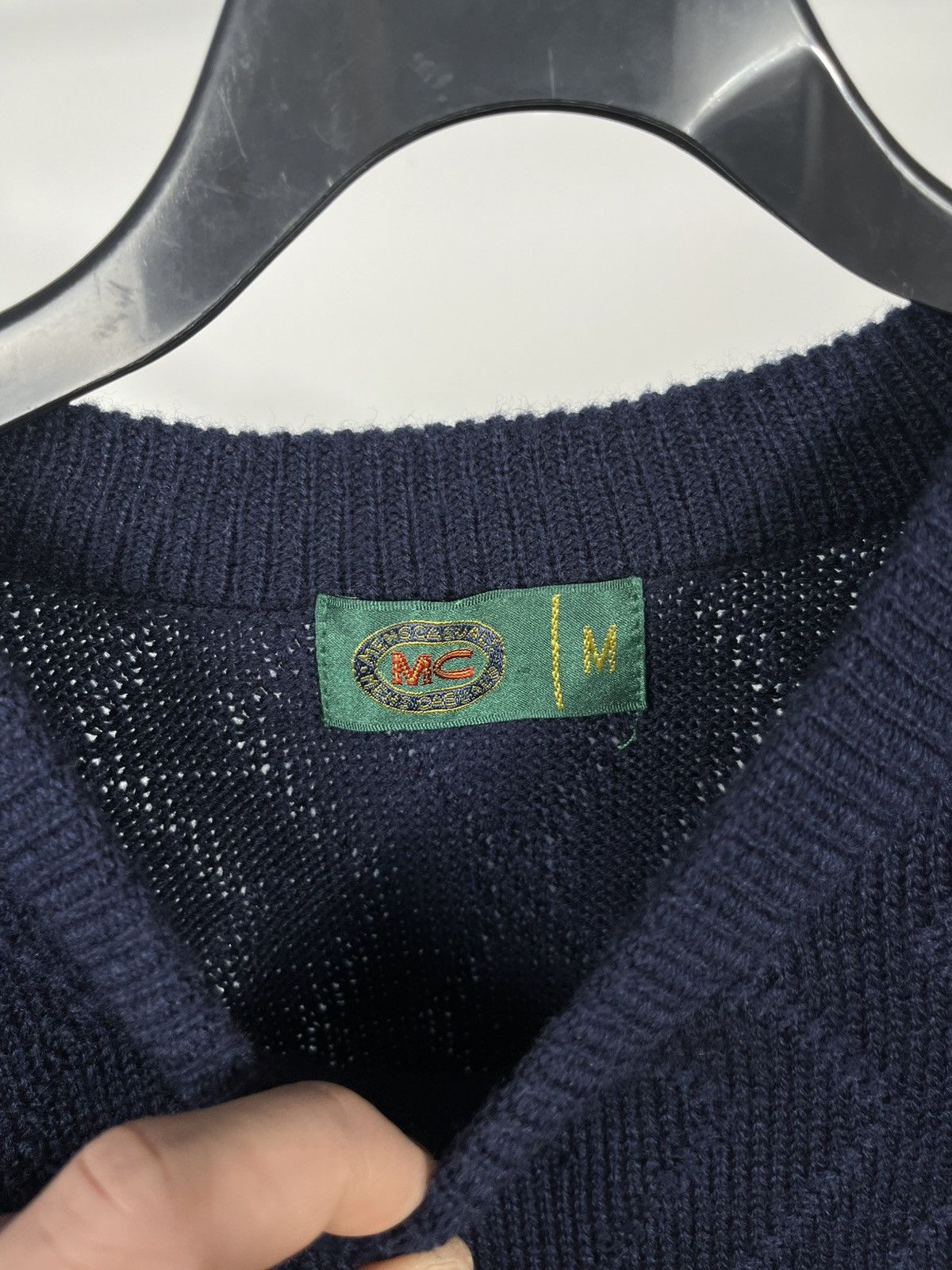 Other Vintage Navy Knit Sweater Hunting Embroidery Dog Man Size US M / EU 48-50 / 2 - 5 Thumbnail