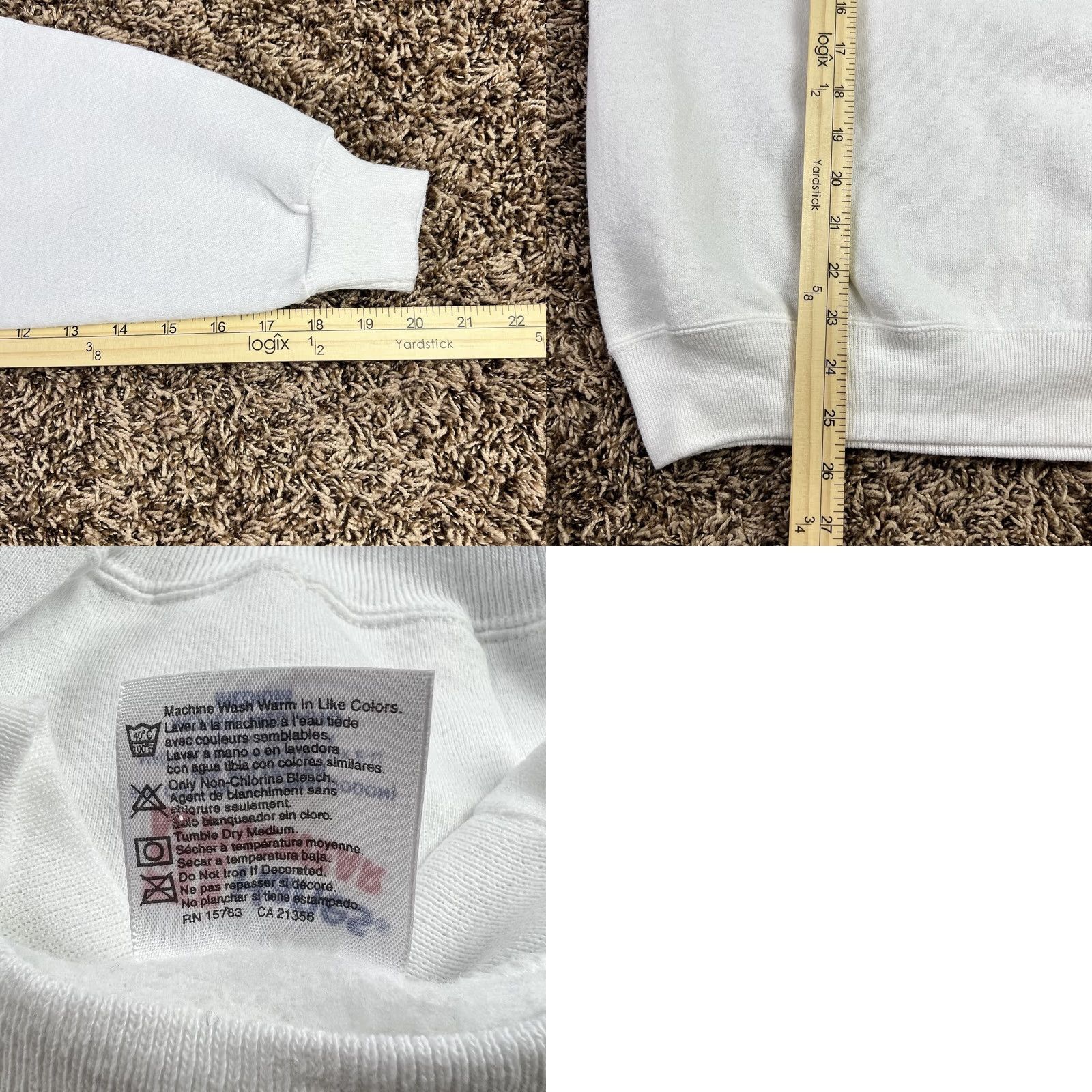 Hanes VINTAGE Hanes Sweatshirt Crewneck Raglan 90s Heart Graphic White M Womens Medium Size M / US 6-8 / IT 42-44 - 8 Thumbnail