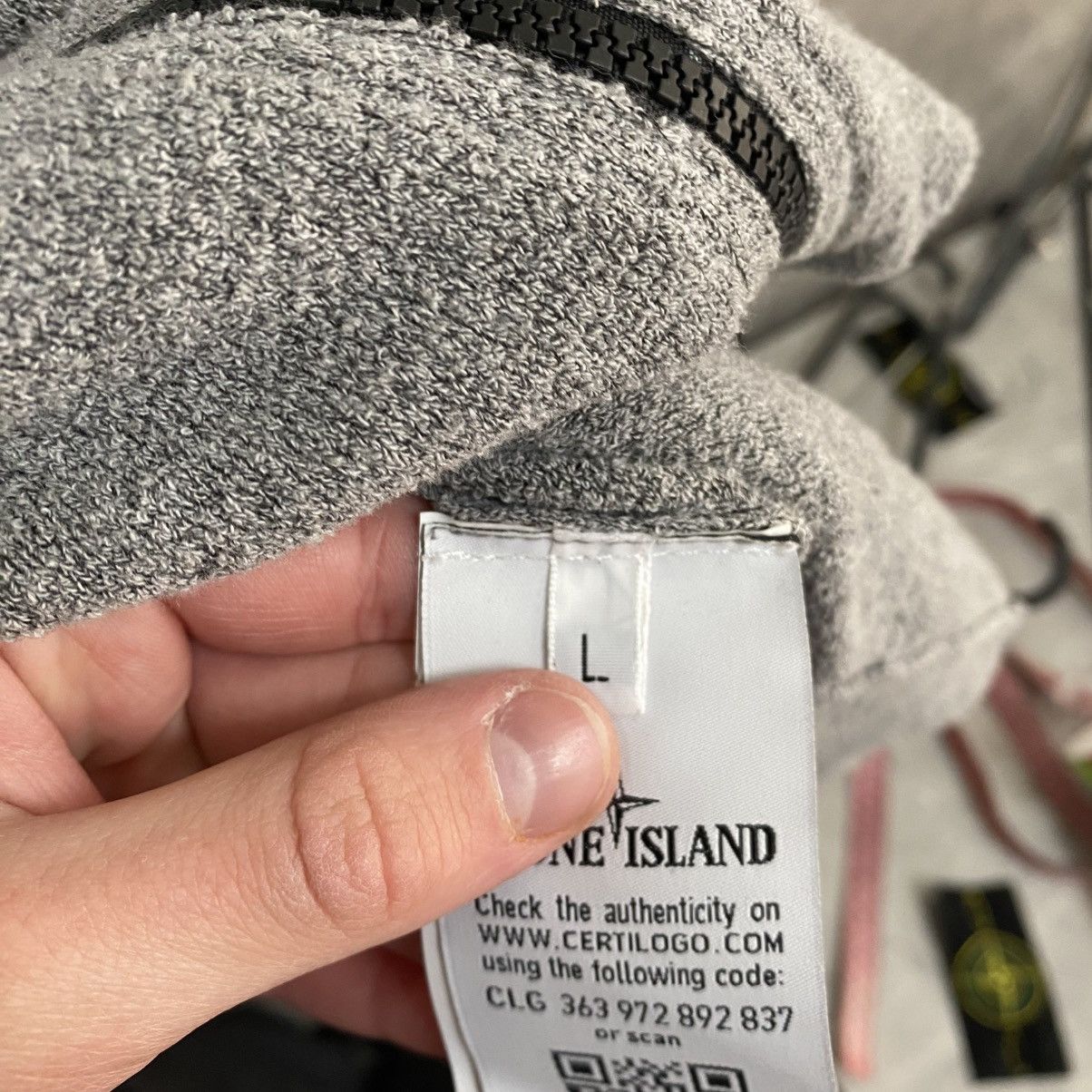 Stone Island Stone Island Zip Hoodie Grey Size L Size US L / EU 52-54 / 3 - 12 Thumbnail