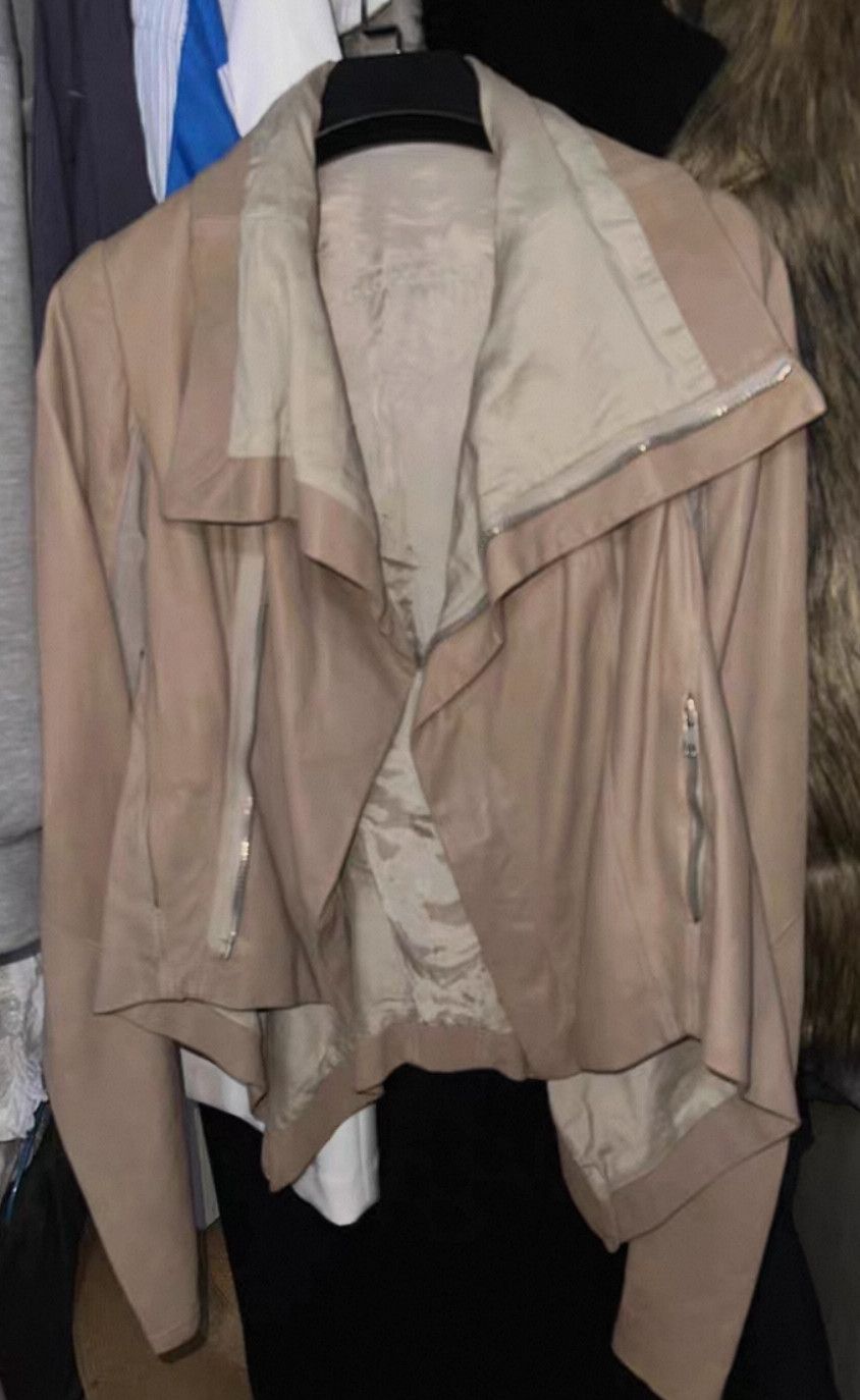 Rick Owens Rick Owens Lambskin Swallowtail Turtleneck Jacket Size XXS / US 00 / IT 34 - 2 Thumbnail