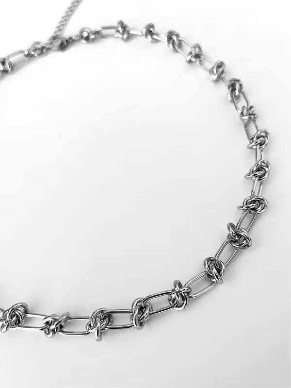 Jewelry × Vintage New Fashion Punk Rock Thorns Knot Chains Choker Necklace Size ONE SIZE - 3 Thumbnail