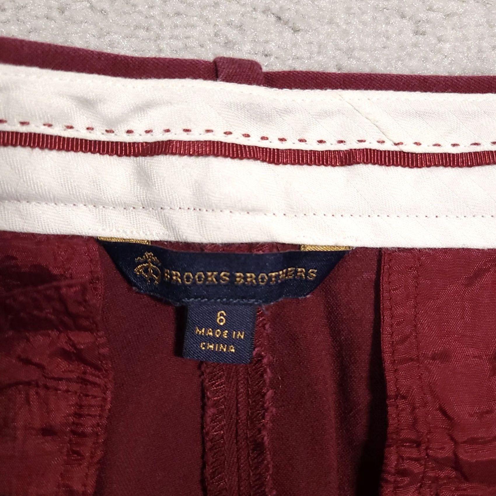 Brooks Brothers Brooks Brothers Pants Womens 6 Red Burgundy Slim Fit Stretch Dress Ankle Office Size 28" / US 6 / IT 42 - 5 Thumbnail