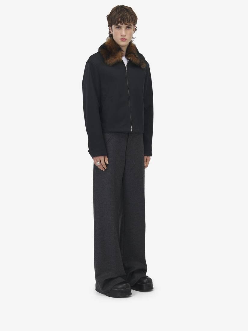 Alexander McQueen o1w1db11025 Shearling Detail Blouson in Black Size US M / EU 48-50 / 2 - 4 Thumbnail