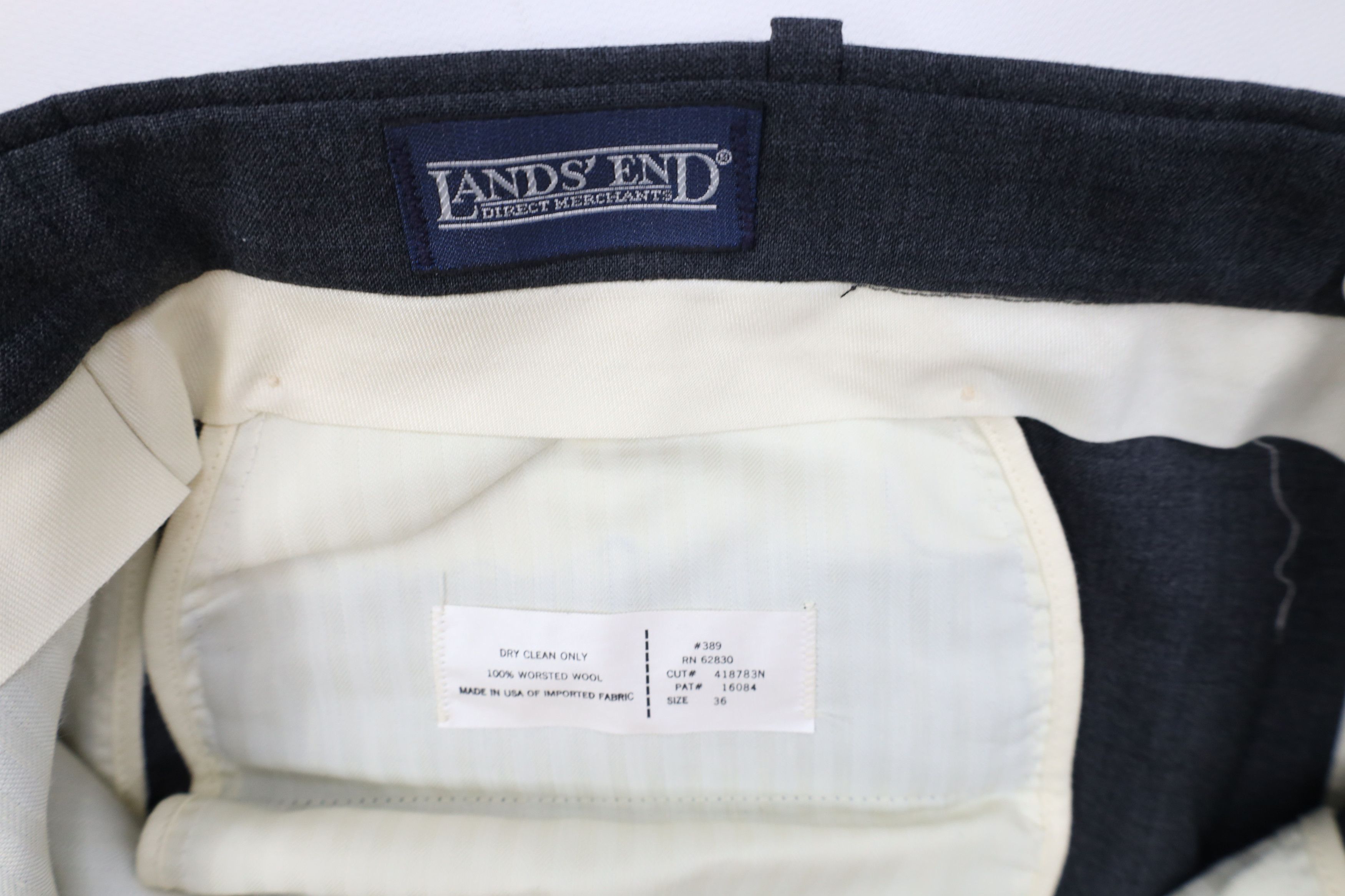 Lands' End Vintage 90s Lands End Wide Leg Chino Pants Heather Gray USA Size US 36 / EU 52 - 6 Thumbnail