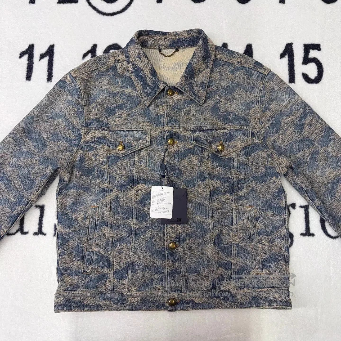 Louis Vuitton Blue Camouflage Denim Jacket . Size US XL / EU 56 / 4 - 1 Thumbnail