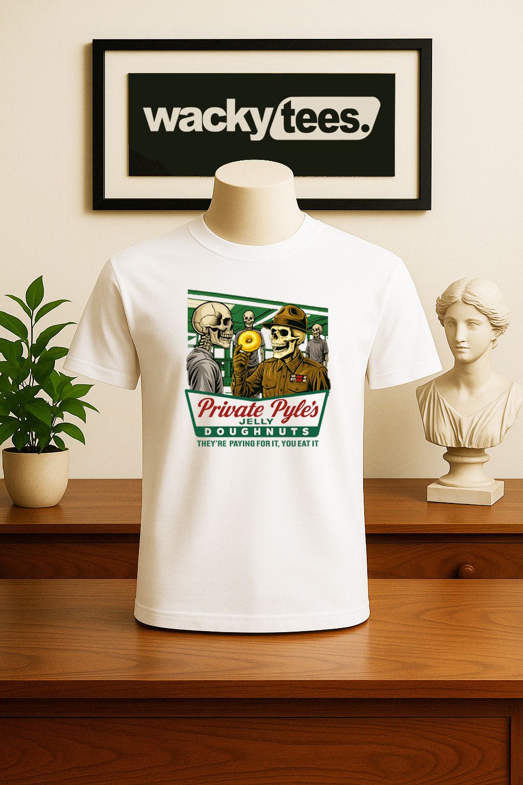 Other Private Gomer Pyles Jelly Doughnuts Full White Tee Shirt Size US L / EU 52-54 / 3 - 1 Thumbnail