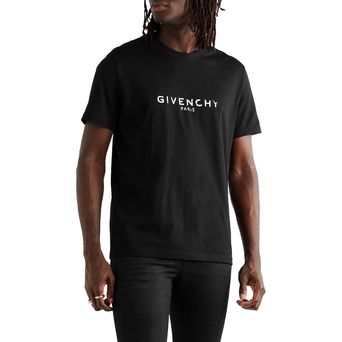 Givenchy o1w1db10325 Layers Oversized Hole T-Shirt in Black Size US L / EU 52-54 / 3 - 3 Thumbnail