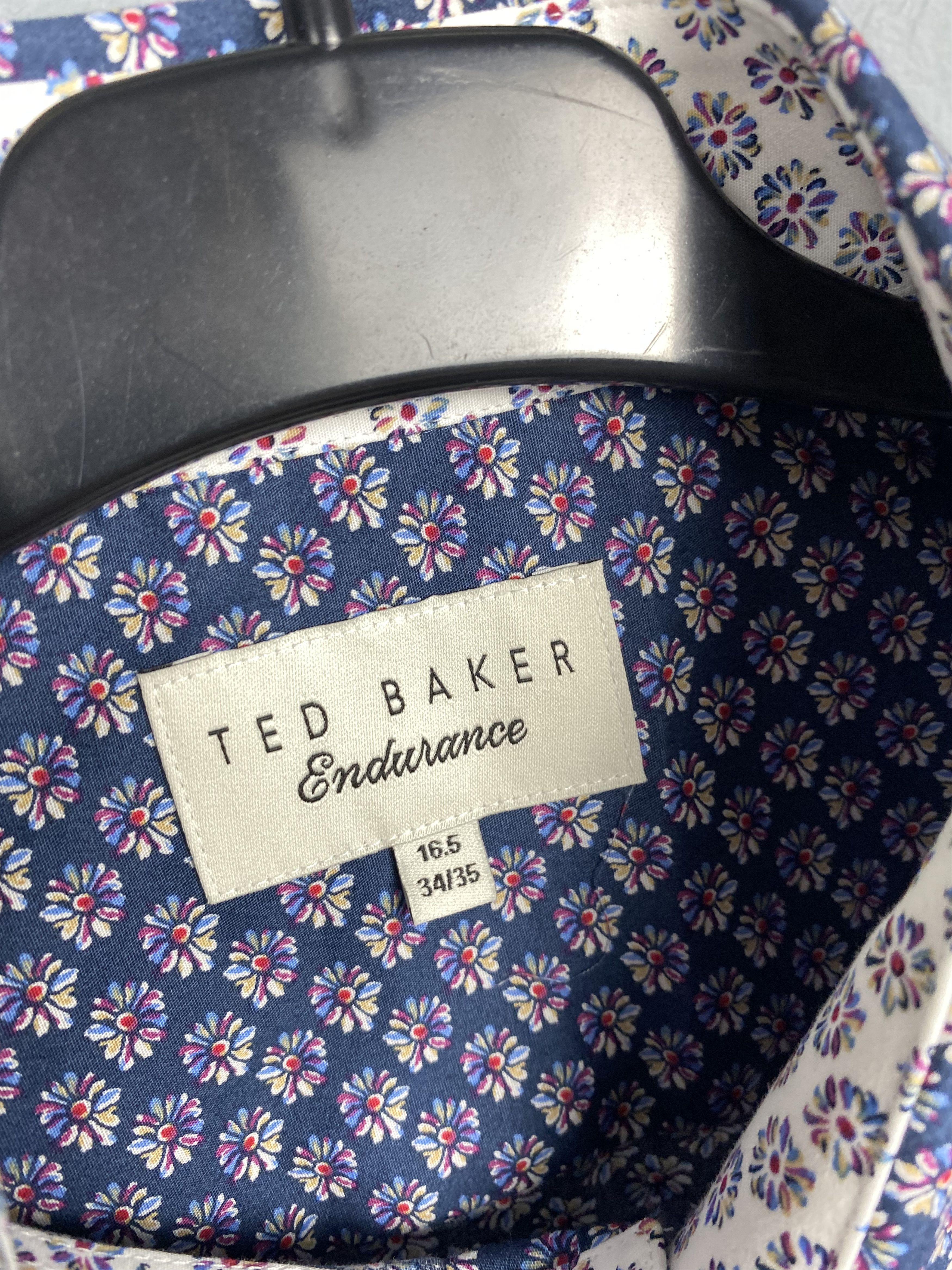Ted Baker Ted Baker Endurance Mens Luxury Long Sleeve Shirt Size US XL / EU 56 / 4 - 4 Thumbnail
