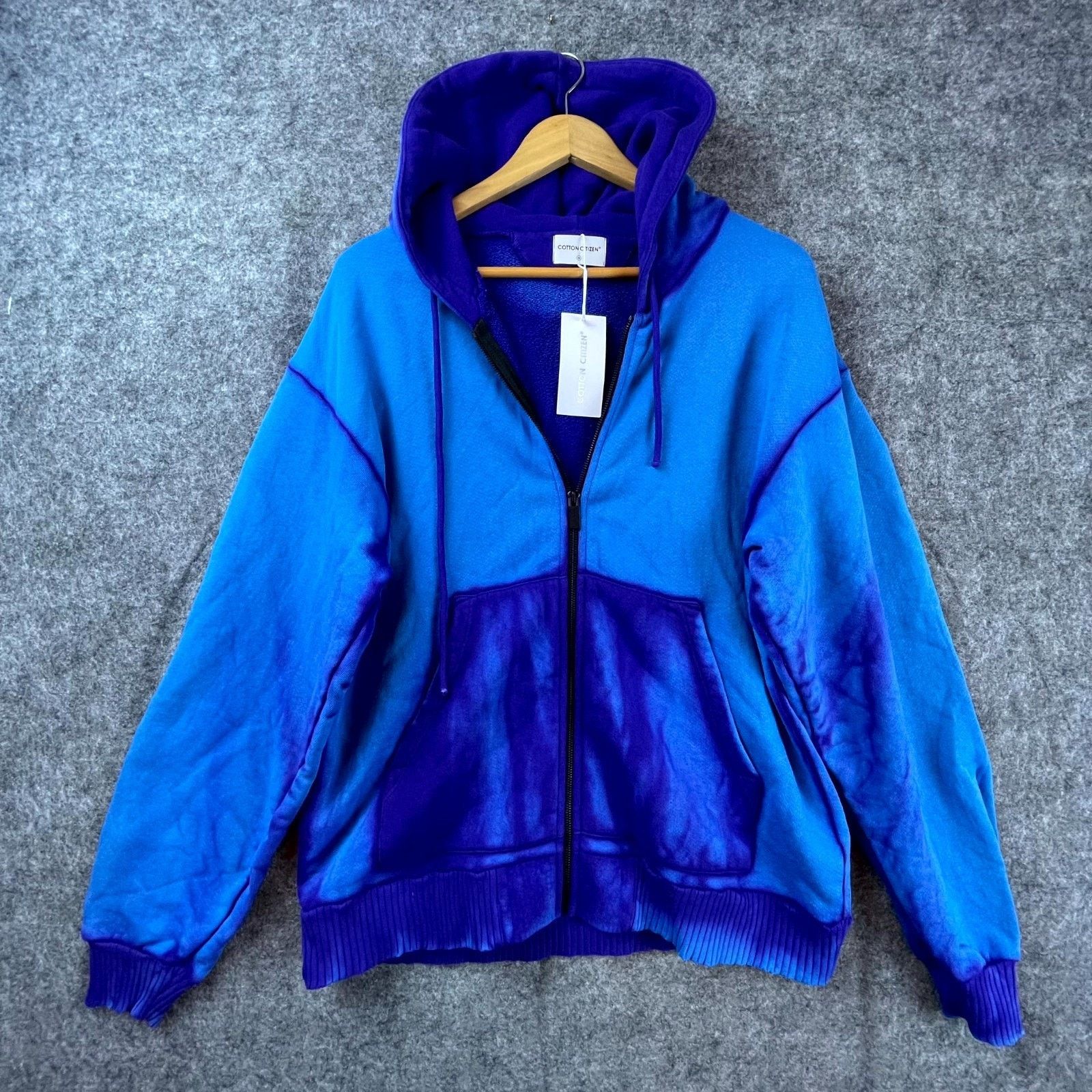 COTTONCITIZEN Cotton Citizen Bronx Hoodie Mens Medium Blue Ombre Full Zip Size US M / EU 48-50 / 2 - 1 Thumbnail