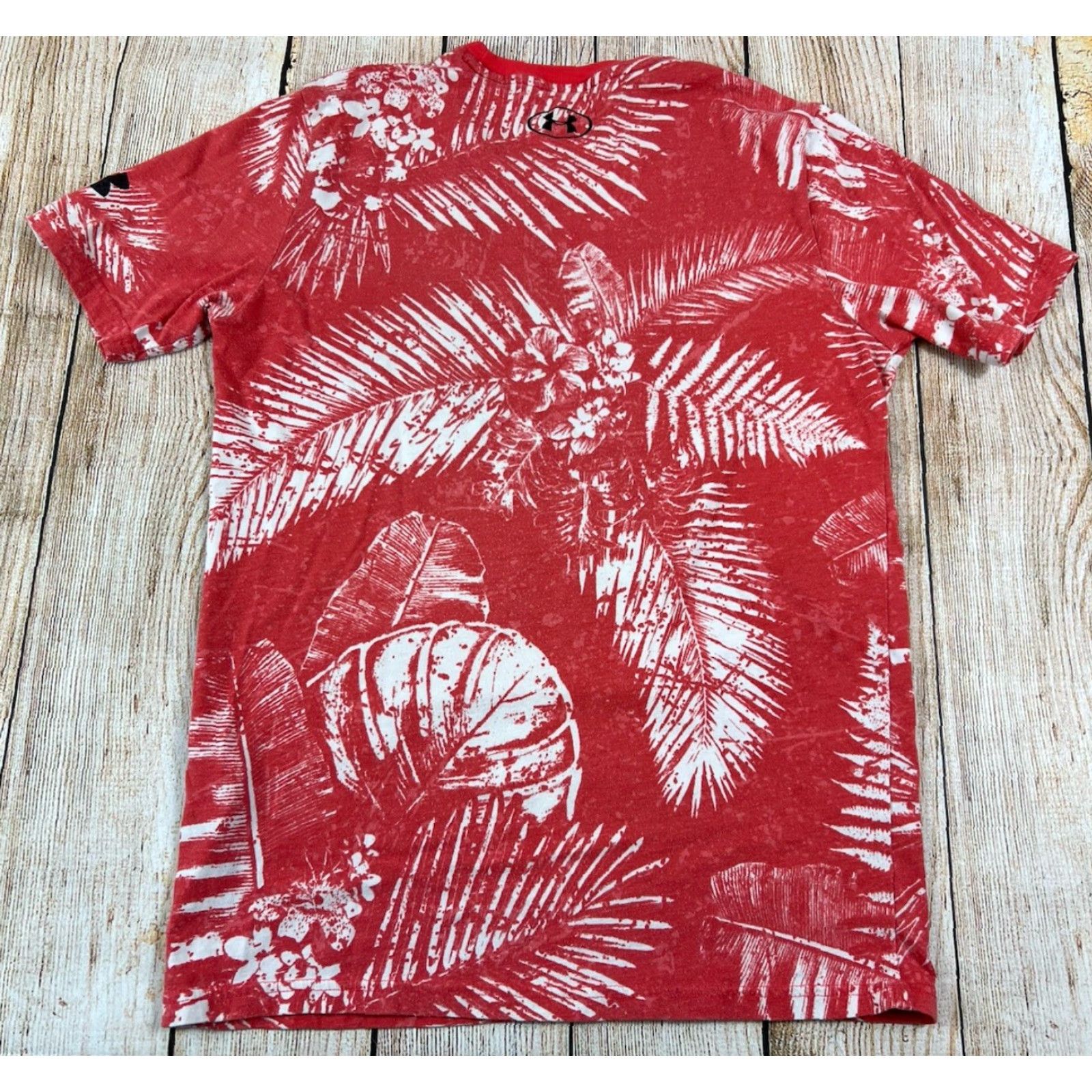 Under Armour Under Armour Project Rock T-Shirt Camouflage Hawaiian Red S Crew Neck Short Sleeve Mens Small Regular Lightweight Gym & Training Size US S / EU 44-46 / 1 - 2 Thumbnail