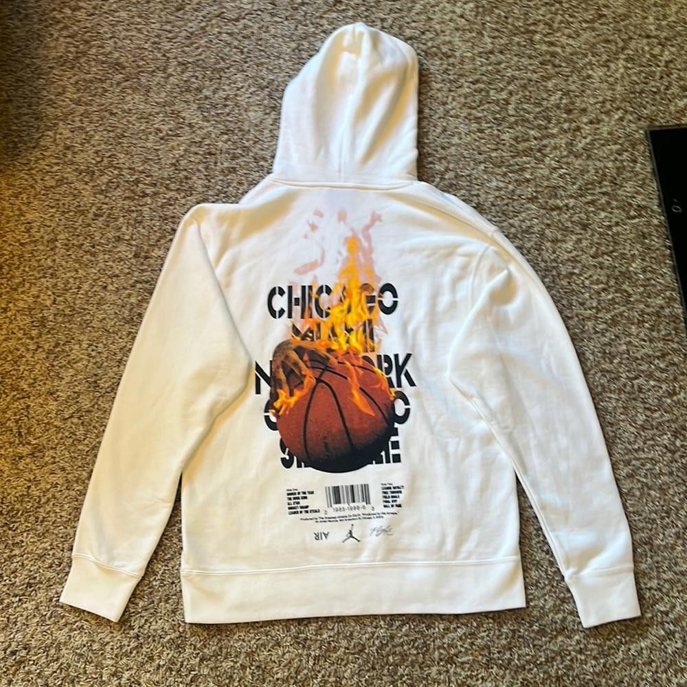 Designer Nike Air Jordan AJ 4 Legacy Pullover White Hoodie Sample Size US M / EU 48-50 / 2 - 4 Thumbnail