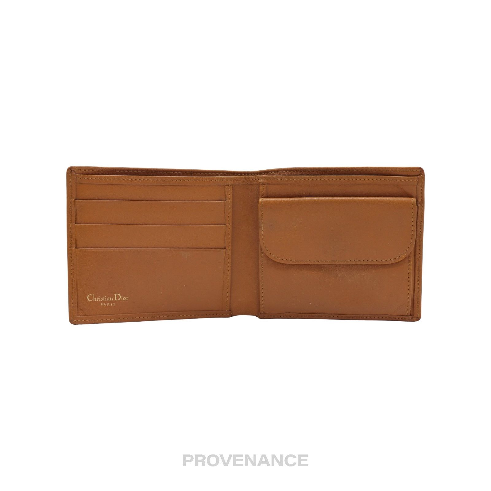 Dior 🔴 Christian Dior CD Bifold Wallet - Tan Leather Size ONE SIZE - 5 Thumbnail