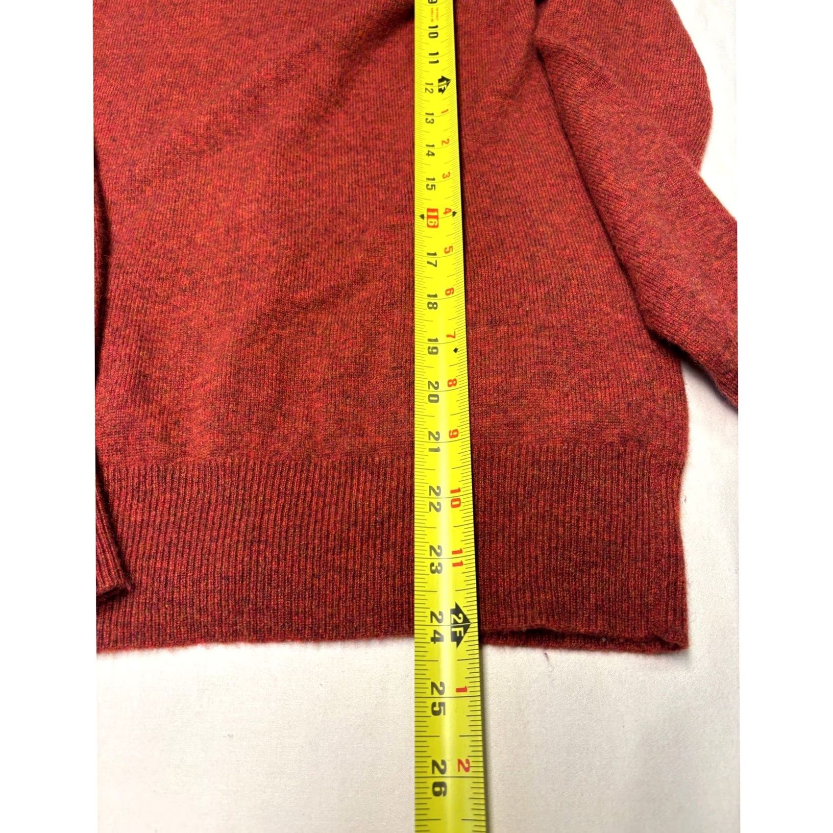 J.Crew VINTAGE J.Crew Collection Cardigan Sweater Womens S Cashmere Red Orange - Italian Knit, V-Neck, 6-Button Size S / US 4 / IT 40 - 5 Thumbnail
