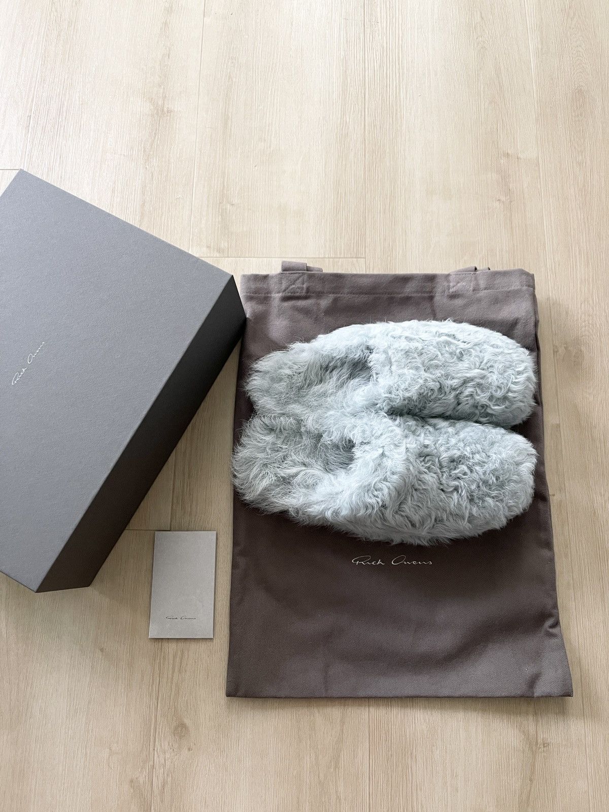 Rick Owens STEAL! Rick Owens Shearling Mules Blue Size US 7 / EU 40 - 2 Thumbnail