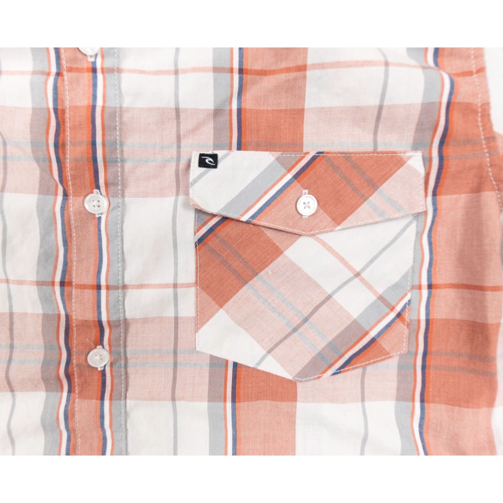 Rip Curl RIP CURL Shirt Adult Small Orange Plaid Short Sleeve Button-Down Surf Brand Mens Size US S / EU 44-46 / 1 - 2 Thumbnail