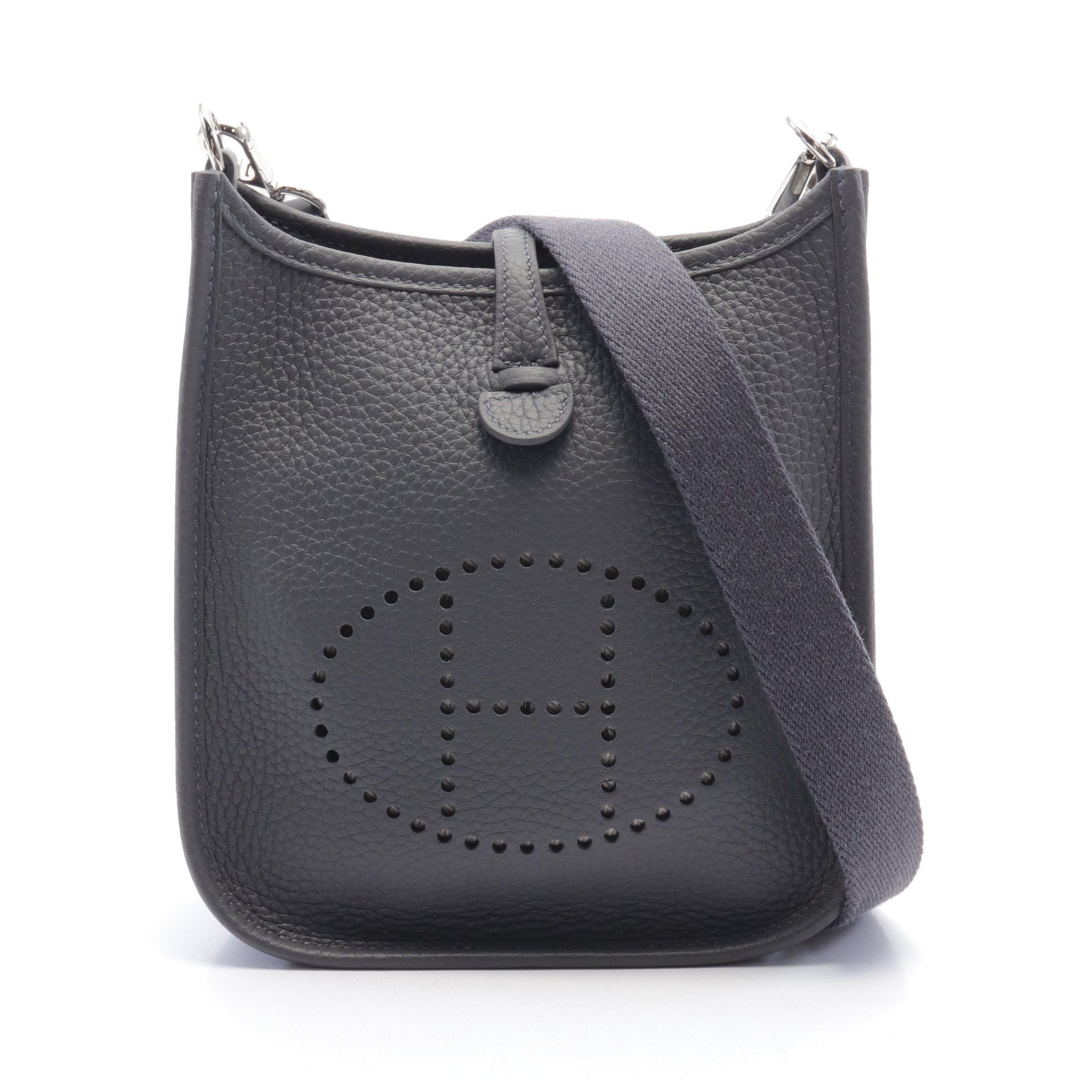 Hermes Hermes Evelyn Tpm Misty Grey Shoulder Bag Clemence Leather Gray Silver Hardware Double Engraved Size ONE SIZE - 1 Thumbnail