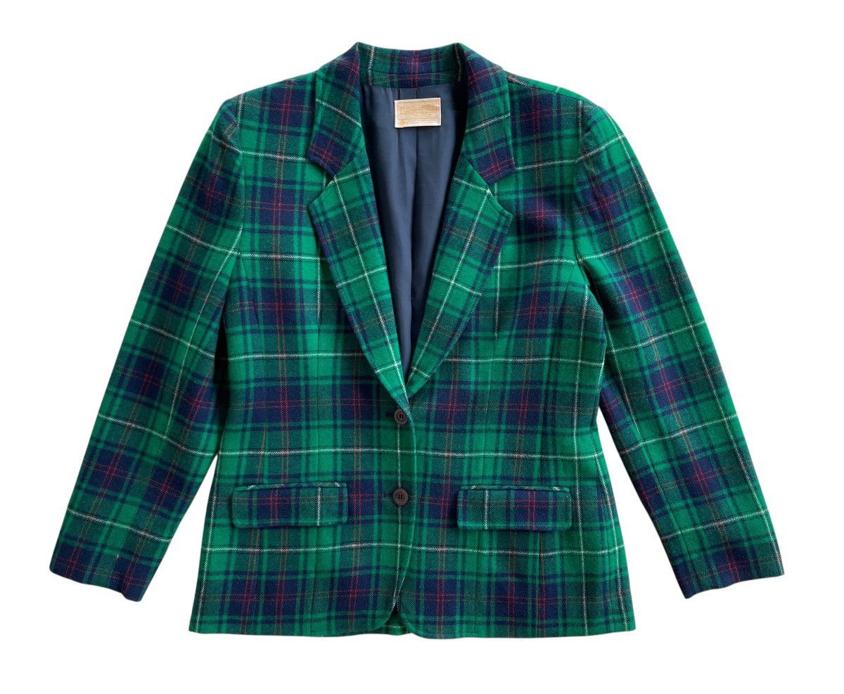 Pendleton Pendleton Wool Blend Tartan Blazer Coat Green Size M / US 6-8 / IT 42-44 - 2 Thumbnail