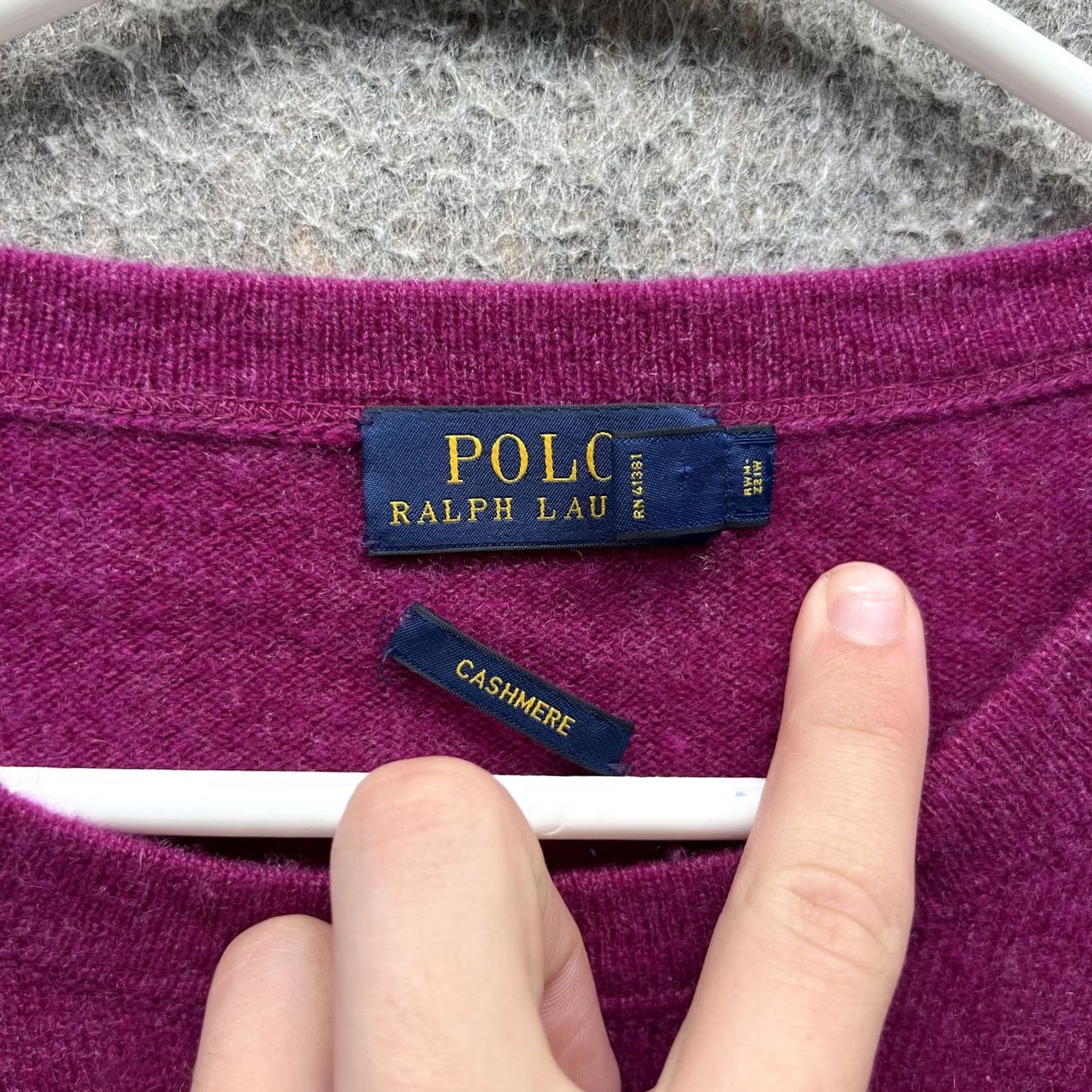 Polo Ralph Lauren Polo Ralph Lauren Sweater Womens XL Purple Cashmere Crewneck Pullover Knit Size XL / US 12-14 / IT 48-50 - 2 Thumbnail