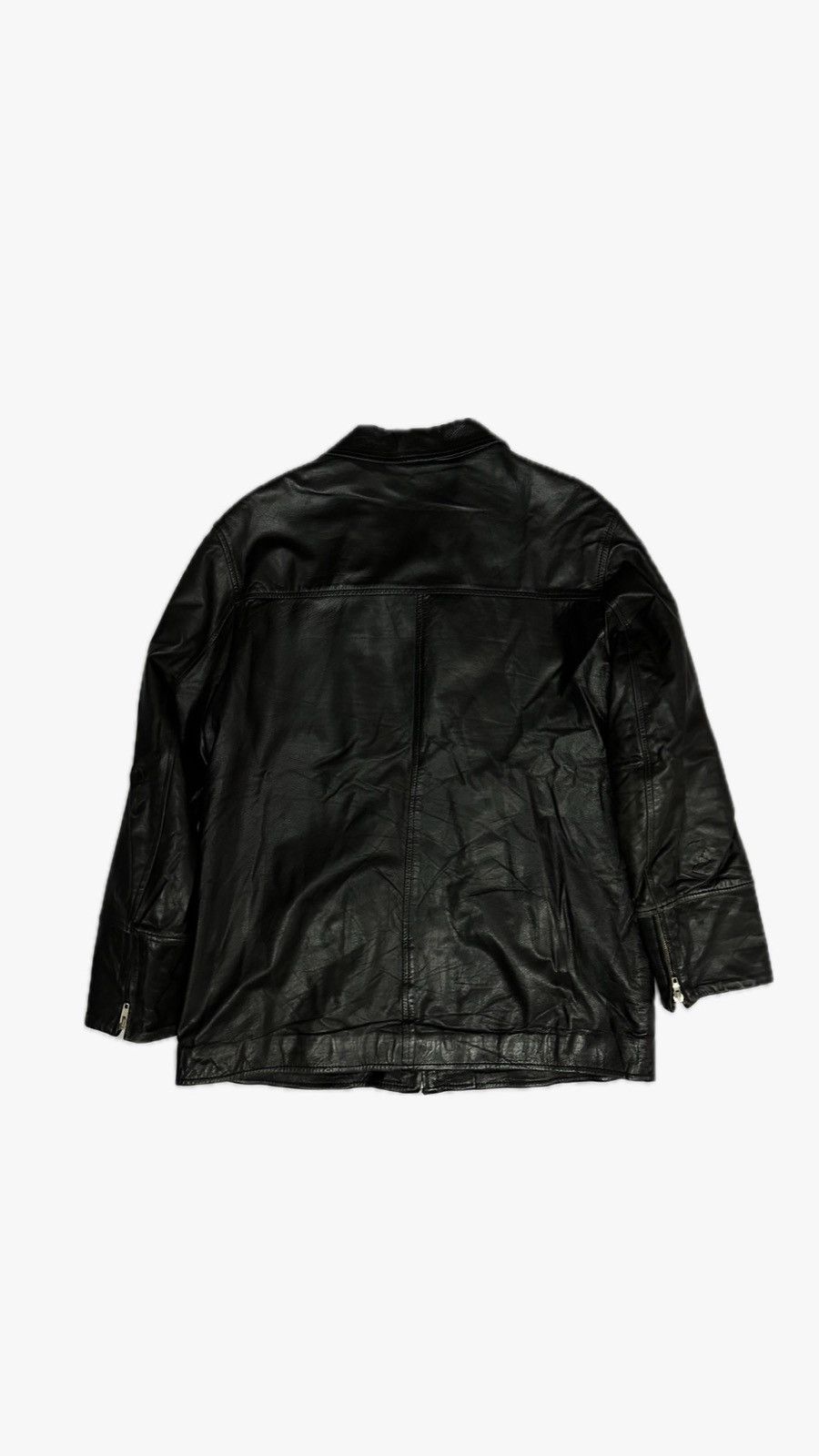 Vera Pelle Vera Pelle IBlues Black Leather Jacket Size US M / EU 48-50 / 2 - 2 Thumbnail