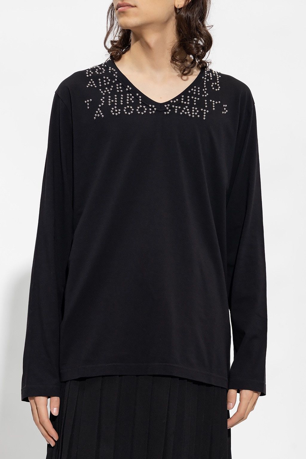 Maison Margiela !DS! SS22 Maison Margiela Studded Black Longsleeve T-Shirt Size US L / EU 52-54 / 3 - 3 Thumbnail