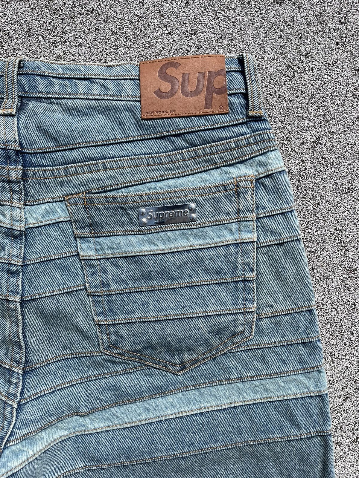 Supreme FW22 Supreme Layered Denim Jean Size US 30 / EU 46 - 5 Thumbnail