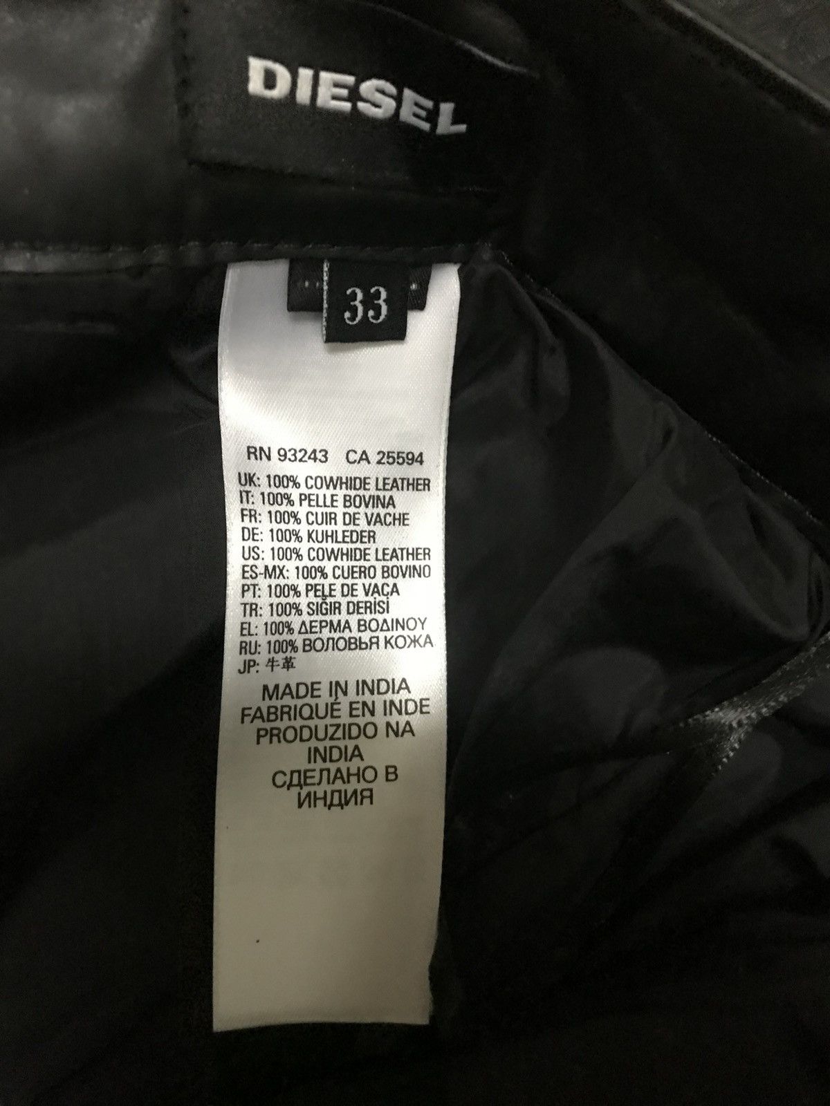 Diesel Diesel P-MONTE-L leather trousers Size US 33 - 6 Thumbnail