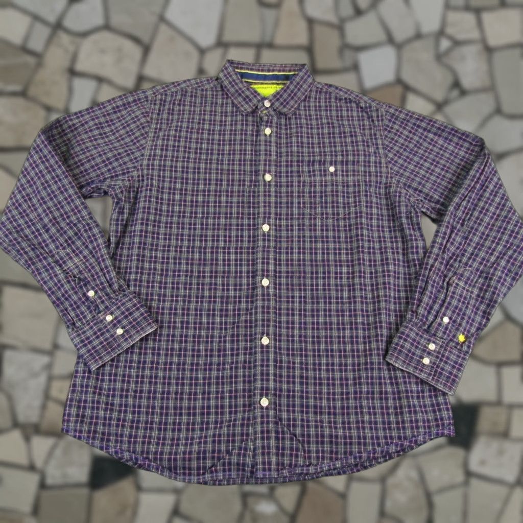 Vintage VINTAGE Descendant of Thieves Plaid Button-Up Shirt Mens Large Blue Red Limited Edition Size US L / EU 52-54 / 3 - 1 Thumbnail