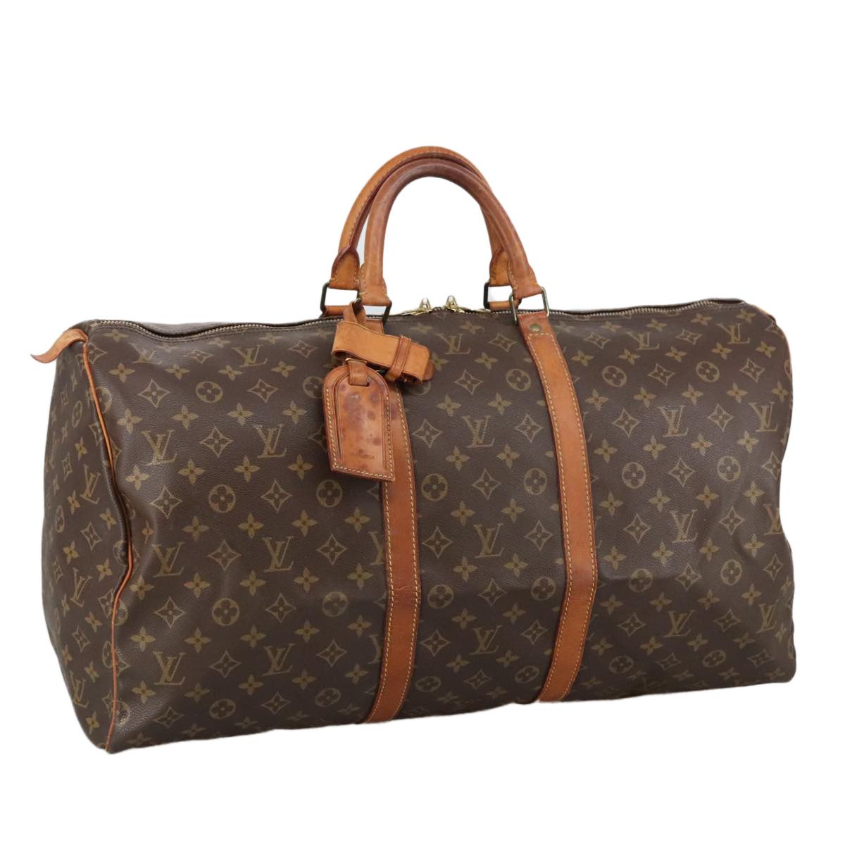 Louis Vuitton Keepall 55 Brown Canvas Travel Bag (Pre-Owned) Size ONE SIZE - 1 Thumbnail