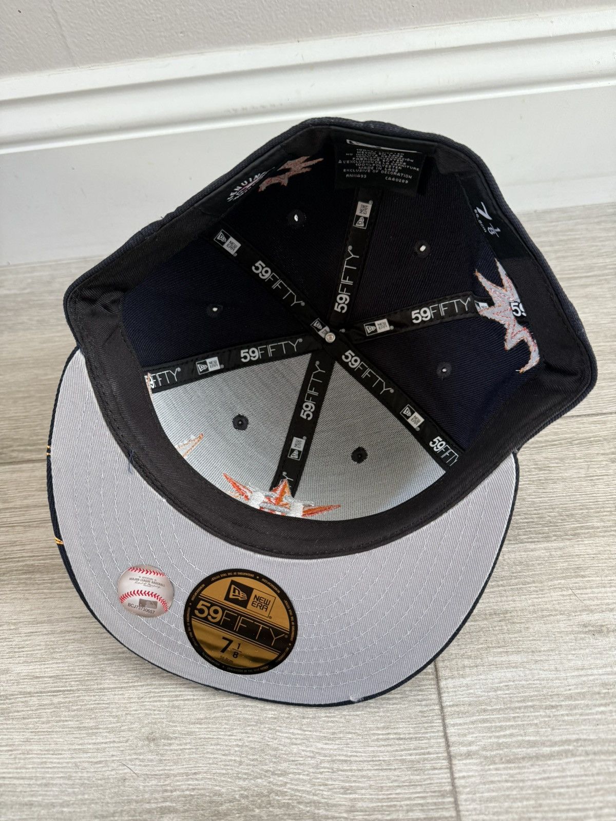New Era Houston Astros New Era Solar Stars Black Grey Fitted 7 3/8 Size ONE SIZE - 7 Thumbnail