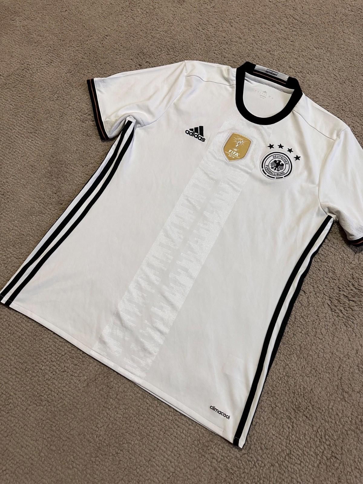 Adidas GERMANY 2015/2016 HOME FOOTBALL SHIRT SOCCER JERSEY ADIDAS L Size US L / EU 52-54 / 3 - 2 Thumbnail