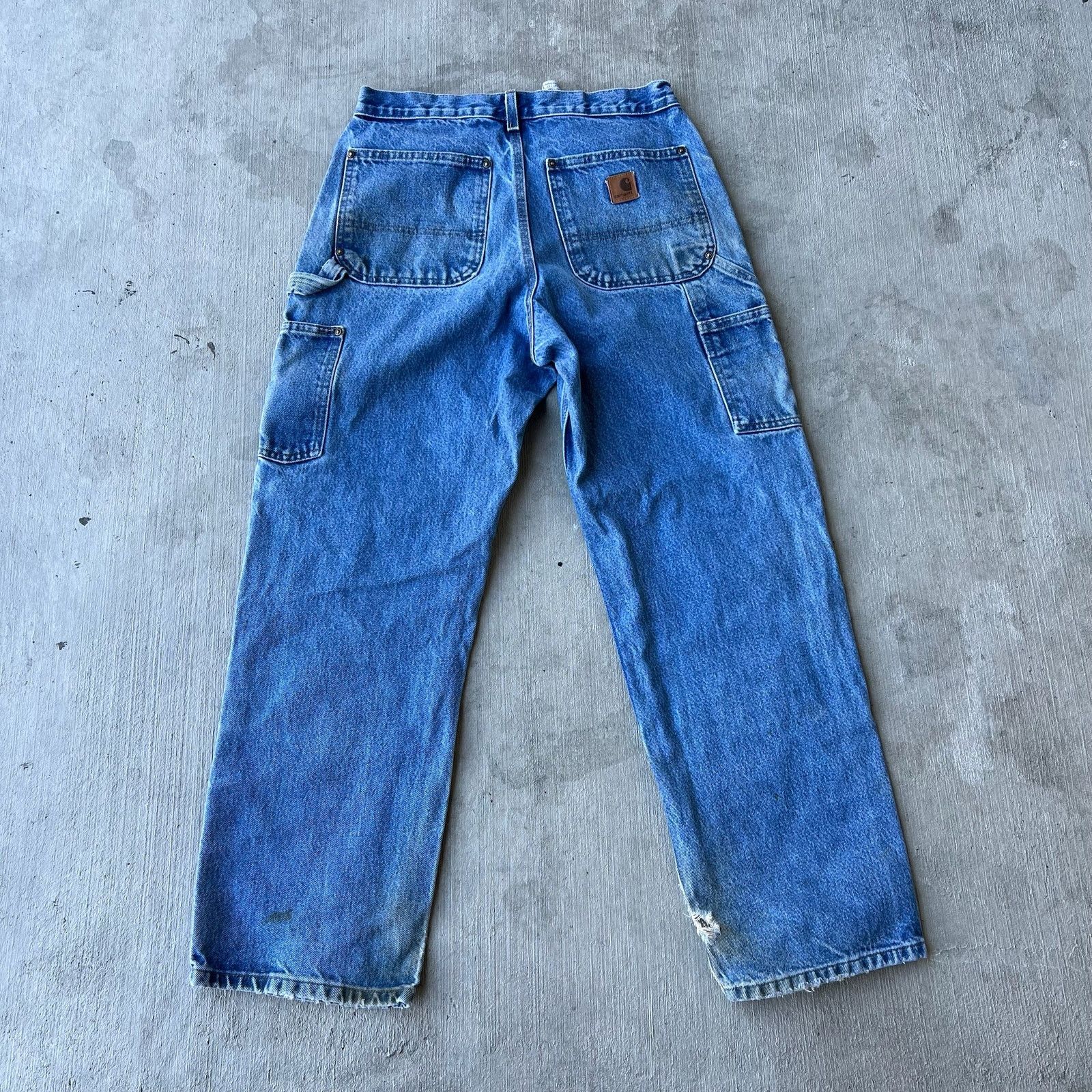Carhartt × Vintage Carhartt denim blue jean double knee work carpenter pants Size US 30 / EU 46 - 7 Thumbnail