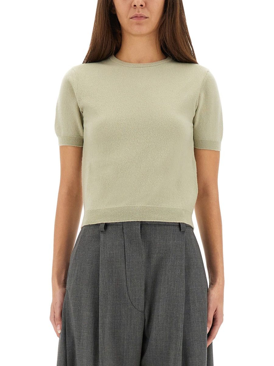 Maison Margiela MAISON MARGIELA WOOL CREW NECK T-SHIRT - GREEN Size M / US 6-8 / IT 42-44 - 1 Thumbnail