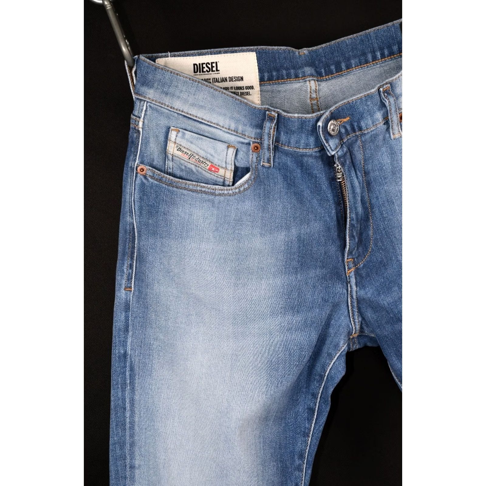 Diesel Diesel D-Strukt Slim 009NF Stretch Slim Jeans Men W31 L30 Blue Denim - 5-Pocket, Zip, Mid Rise, Skinny Fit, STRETCH Size US 31 - 5 Thumbnail