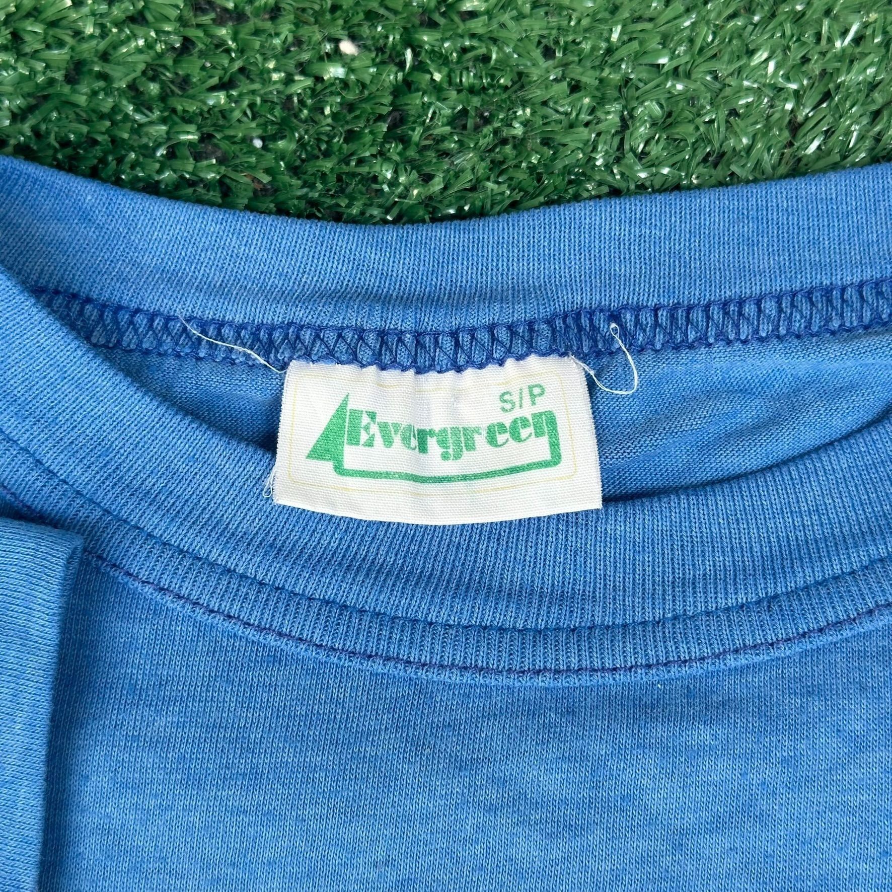 Evergreen Vintage 80s Banff Canada Landscape T-Shirt Blue S Gorpcore Size US S / EU 44-46 / 1 - 4 Thumbnail