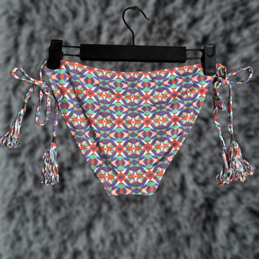 Undercover BP Under Cover Bikini Bottom Women Large Boho Southwestern Aztec Tassel Tie Bikini Bottoms - Multicolor Nylon Spandex Undercover Aztec Theme Size 36" / US 14 / IT 50 - 1 Thumbnail