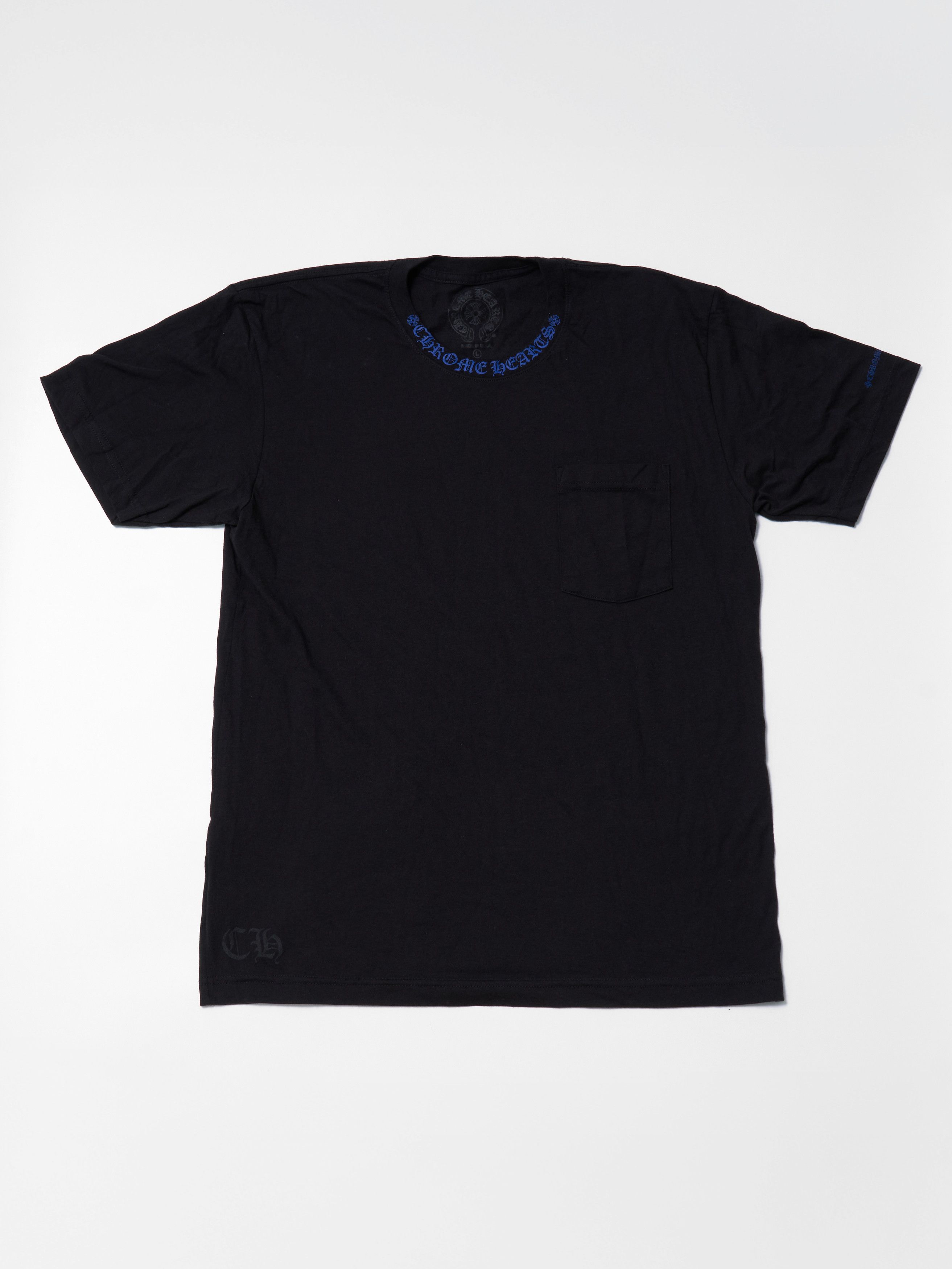 Chrome Hearts Chrome Hearts 1988 Neck Logo Black Blue T Shirt Size US L / EU 52-54 / 3 - 1 Thumbnail