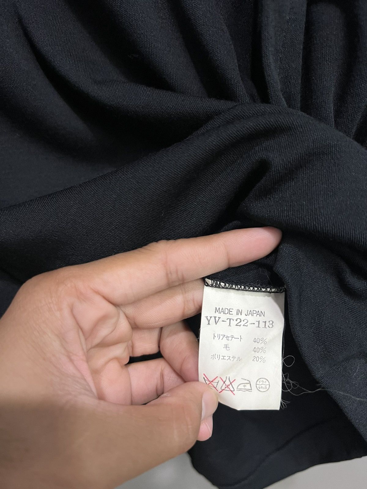Y's × Yohji Yamamoto Yohji Yamamoto Y’s Triacetate Asymmetric Longsleeve Scarf Size US M / EU 48-50 / 2 - 7 Thumbnail