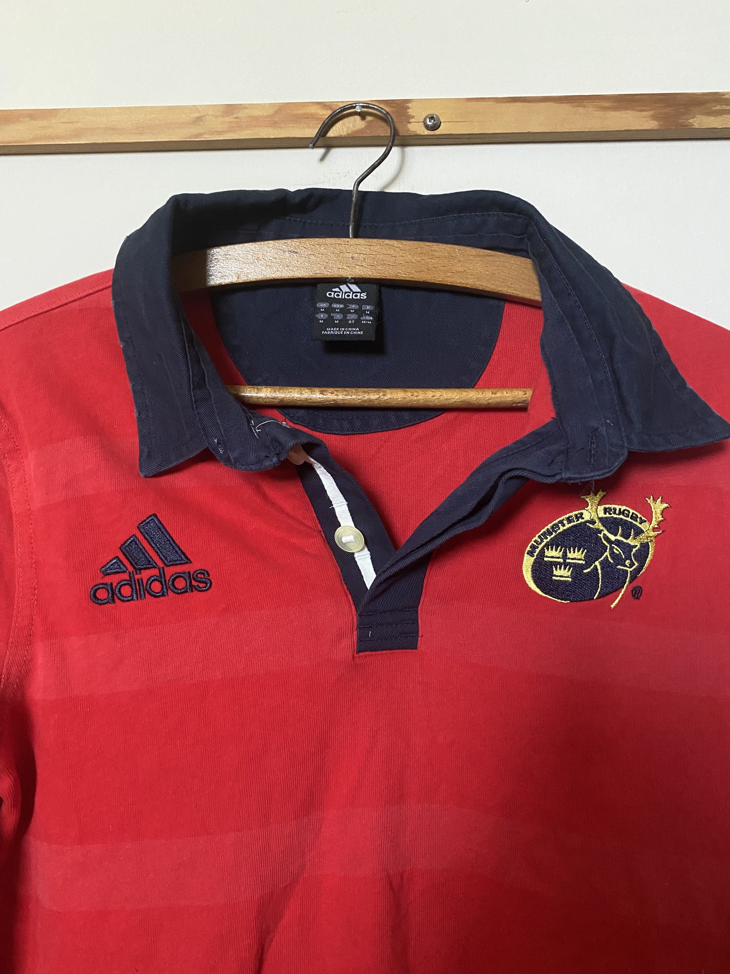 Adidas Long Sleeve Rugby MUNSTER RUGBY 2011 - 2012 - M - Adidas Size US M / EU 48-50 / 2 - 3 Thumbnail
