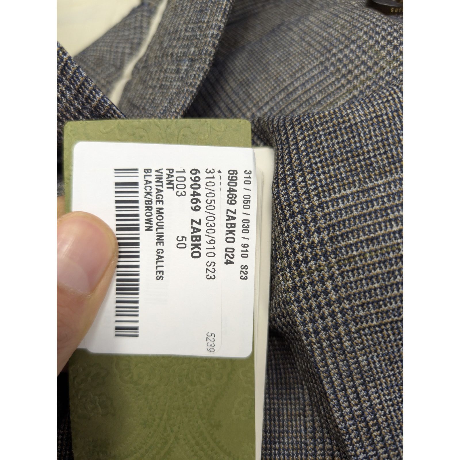 Gucci o1rshd1 Vintage Mouline Galles Pant in Black/Brown Size US 34 / EU 50 - 22 Thumbnail