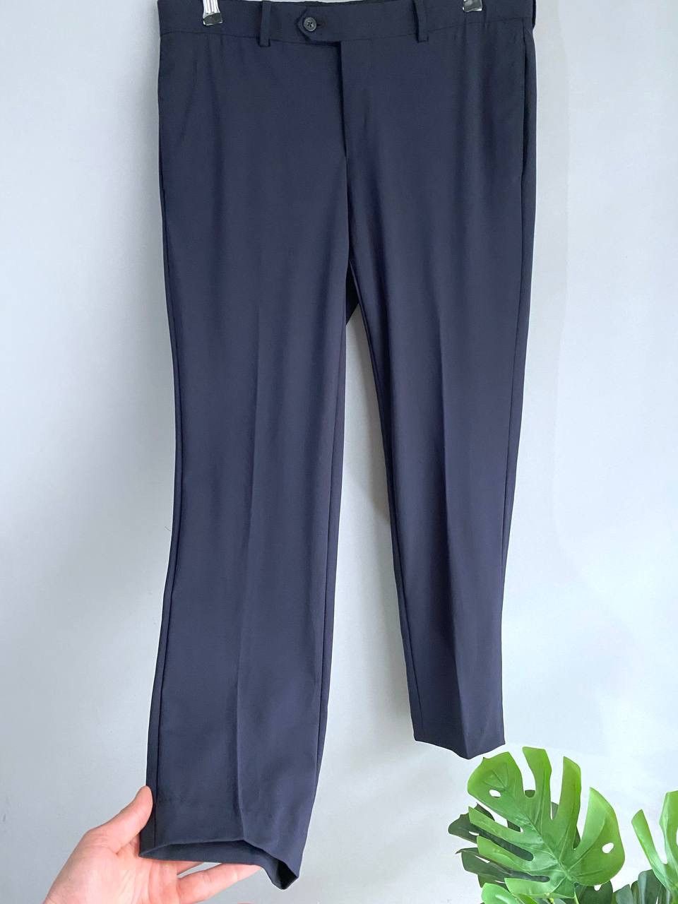 Emporio Armani Emporio Armani Navy Virgin Wool Slim Fit Men's Suit Size 48 Size 48S - 18 Thumbnail