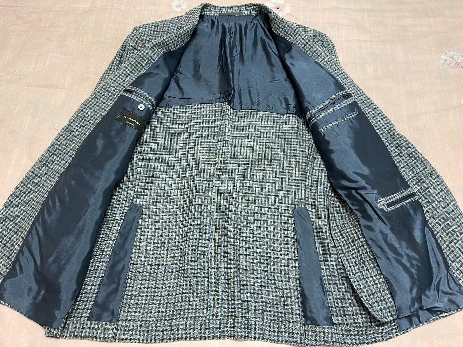 Ermenegildo Zegna Zegna regular fit suit blue check men's 52 Size 52R - 3 Thumbnail