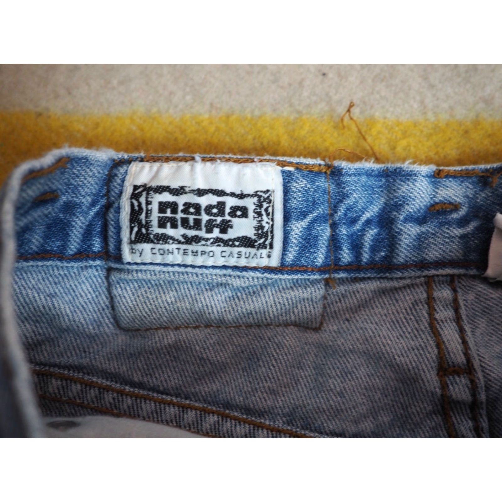 Vintage VTG 80s 90s Nada Nuff Denim Jeans Womens 26x30 High Waist Button Fly Blue Casual Boho 1980s NADA NUFF USA Size 26" / US 2 / IT 38 - 5 Thumbnail