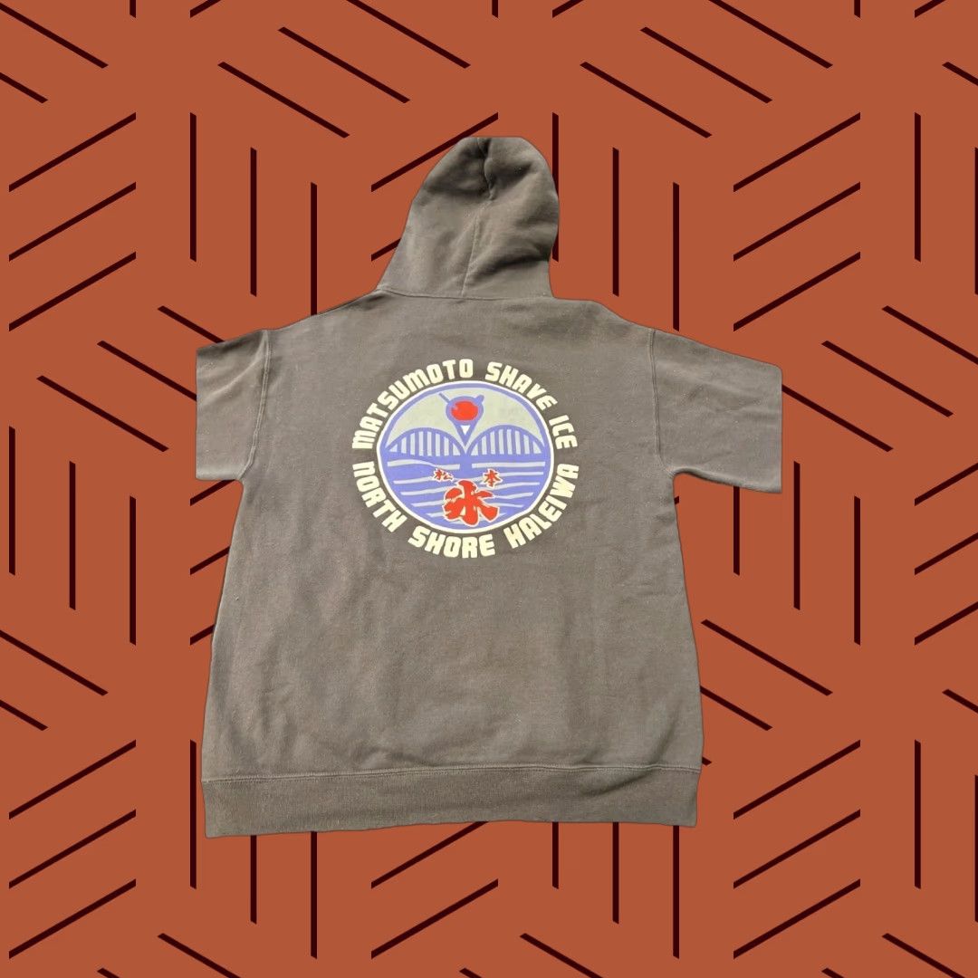 Jerzees Matsumoto Shaved Ice Hale’iwa Hawaii Hoodie Sweatshirt Gray Medium Unisex Adults Logo Pocket Hooded Knit Cotton Blend Classic Fit Size US M / EU 48-50 / 2 - 1 Thumbnail