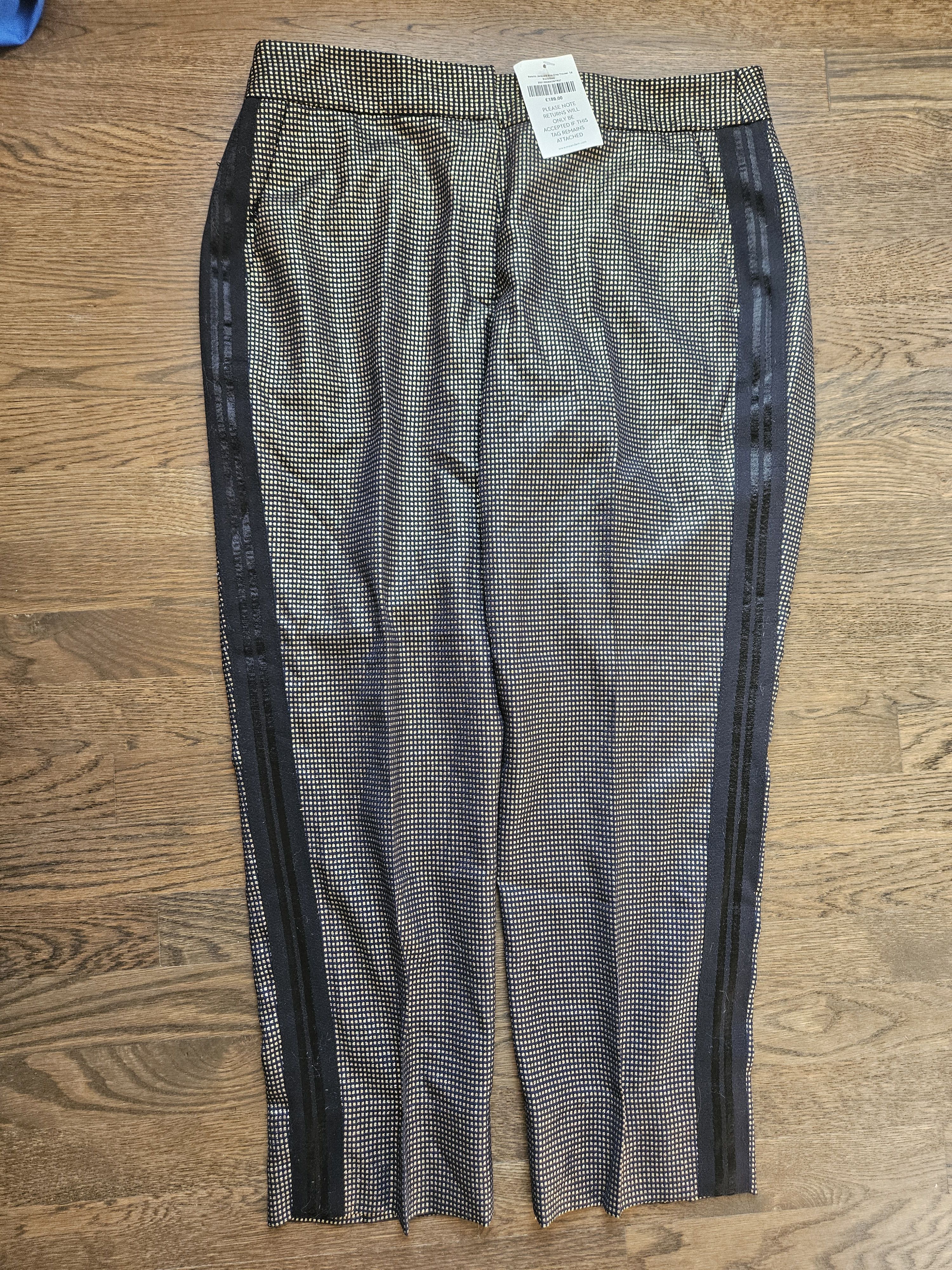 ME+EM ME+EM metallic black/gold tuxedo trouser NWT Size 32" / US 10 / IT 46 - 1 Thumbnail